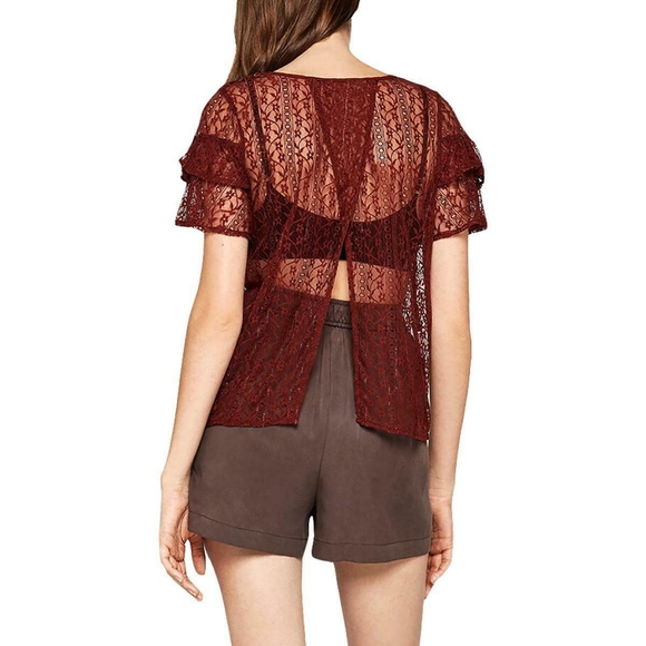 BCBgeneration M sheer lace top - Picture 6 of 7